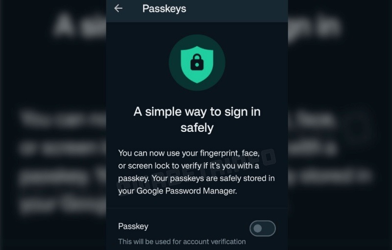 Passkey واتساپ